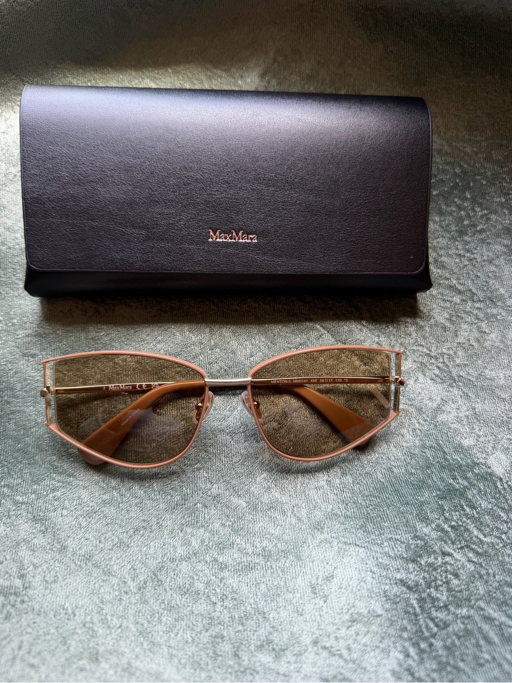 MaxMara Pink Cat-Eye Metal-Trim Sunglasses